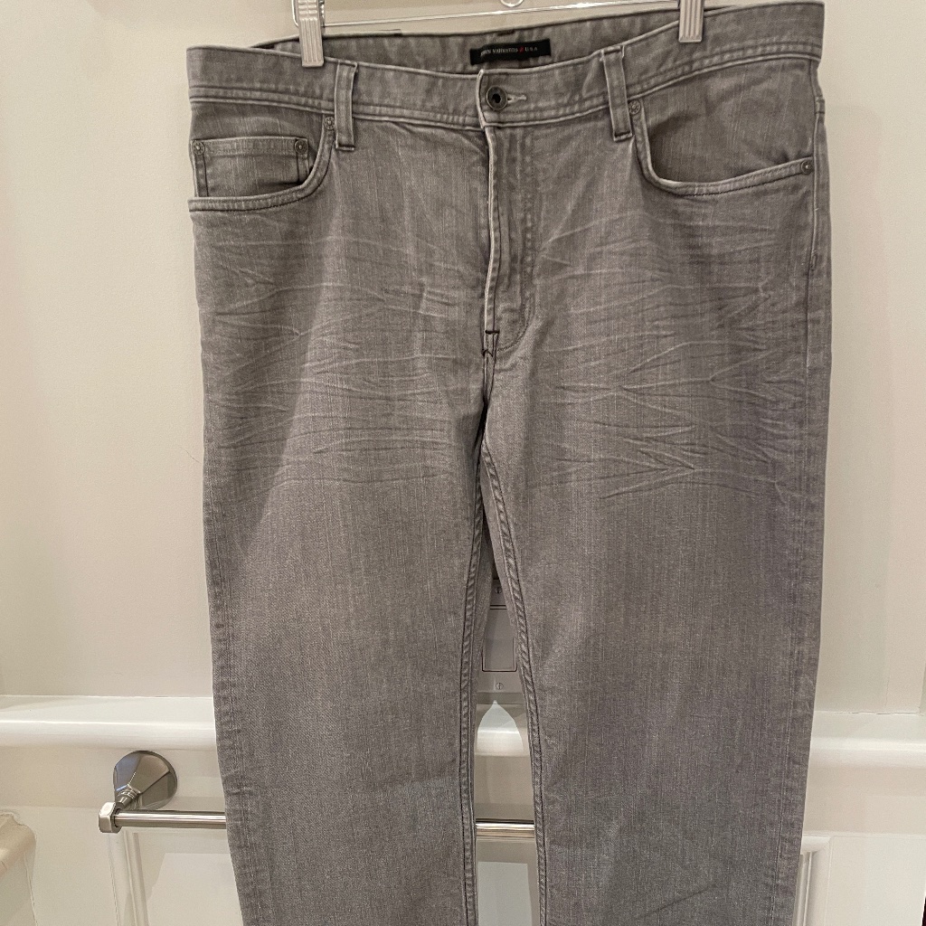 John Varvatos Usa Men's Gray Denim Pants Sz. 36reg
